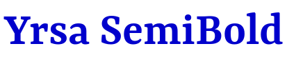 Yrsa SemiBold шрифт